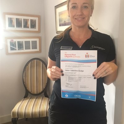 Helen passes her Lifeguarding qualification